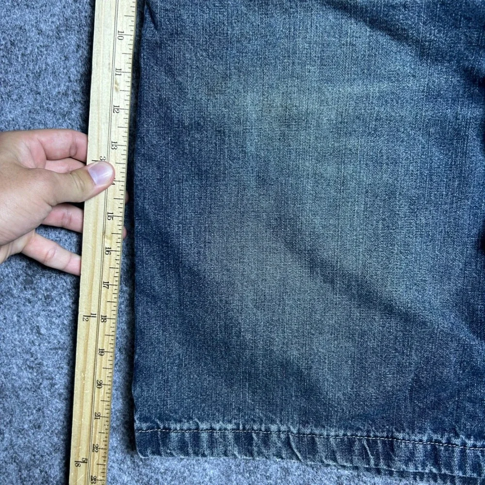 Wrangler Carpenter Denim Shorts Blue Baggy Skater Jorts Size 36 Vintage 90s Goth